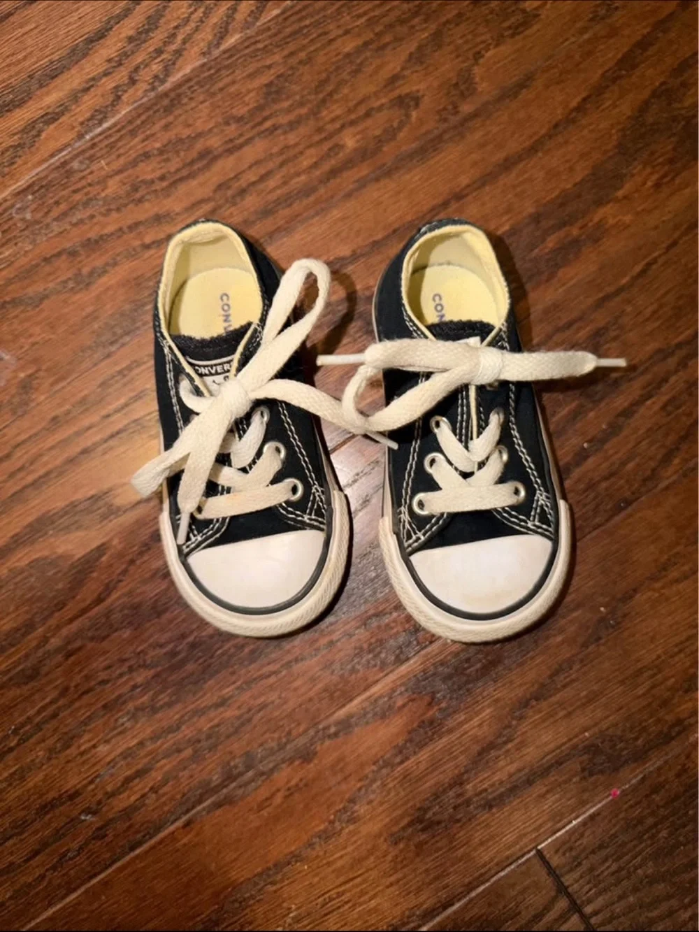 Converse Kids Black and White Low-Top Canvas Sneakers